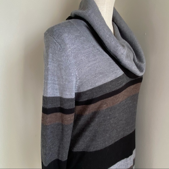 LOFT Turtleneck Striped Sweater Dress - Picture 10 of 16